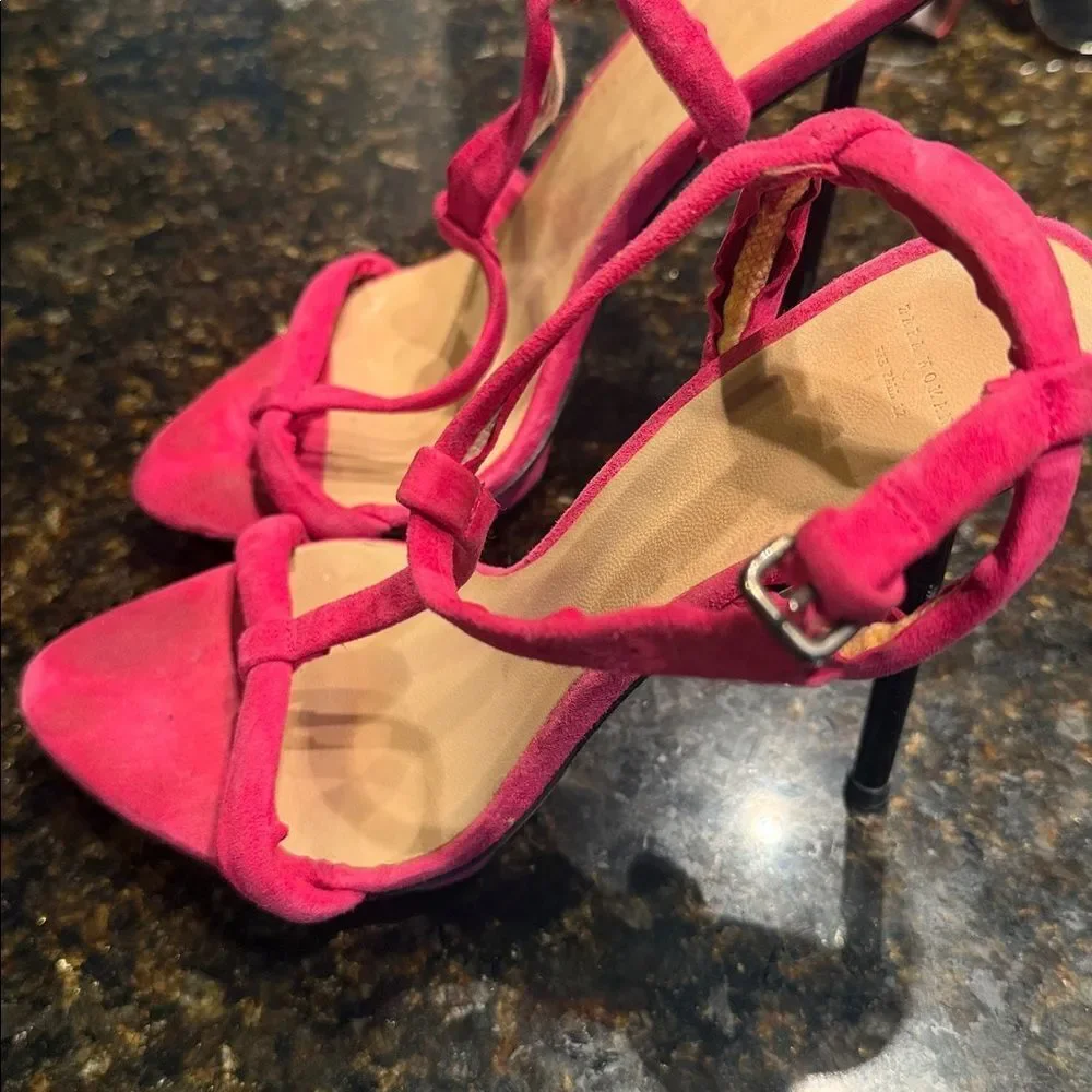Elegant Pink Strappy Heels Size 7.5 HIGH Heel